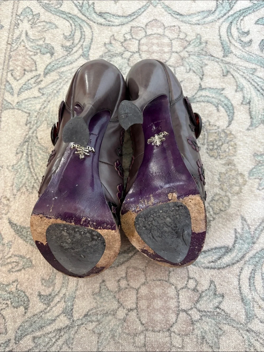 Prada Mary Jane Platform leather shoes